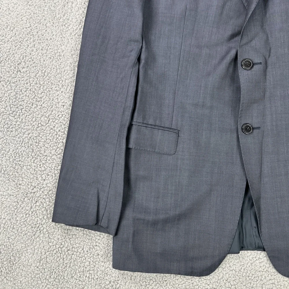 Ermenegildo Zegna Modern Slim City Wool Mohair Blazer Men 42L Blue Double Vented